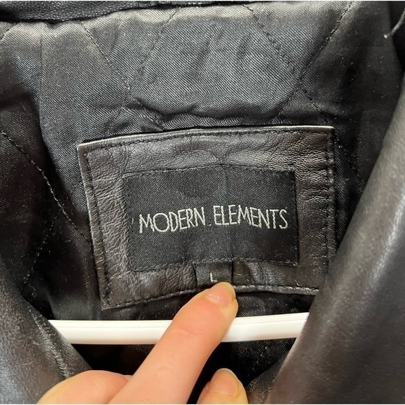 Vintage Modern Elements Women’s Black 100% Genuine Leather Motorcycle Jacket - Picture 13 of 14